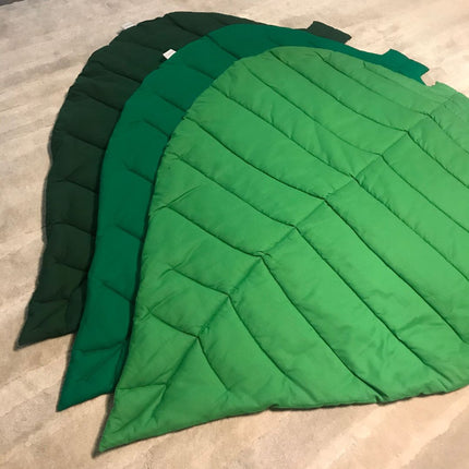 Falvevél gyerek játszószőnyeg és takaró - sötétzöld