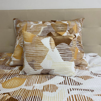 Krepp ágyneműhuzat garnitúra 3 db-os - Földszínek