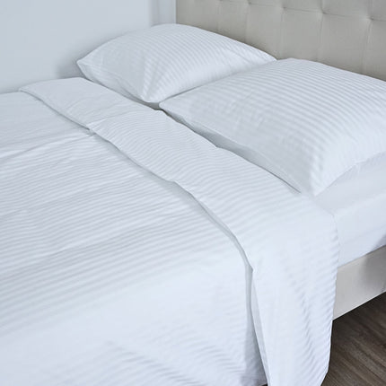 Hotel szatén 1 cm csíkos ágyneműhuzat garnitúra 100% pamut - áthajtós - 2 db-os szett - 140 gr/m2 - csomagos