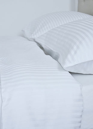 Hotel damaszt paplanhuzat 1 cm csíkos 100% pamut - áthajtós - 140 gr/m2