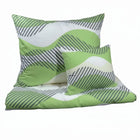 Flanel ágyneműhuzat garnitúra - 3 db-os - Zöld hullámos