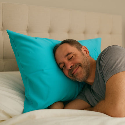 Türkiz - pamut kispárnahuzat