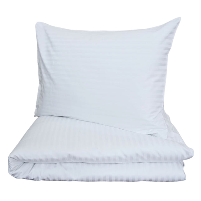 Hotel szatén 1 cm csíkos ágyneműhuzat garnitúra 100% pamut - áthajtós - 2 db-os szett - 140 gr/m2 - csomagos