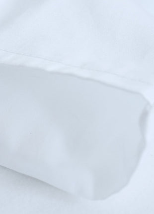 Fehér szatén ágyneműhuzat garnitúra 100% pamut - cipzáras - 2 db-os szett - 130 g/m2