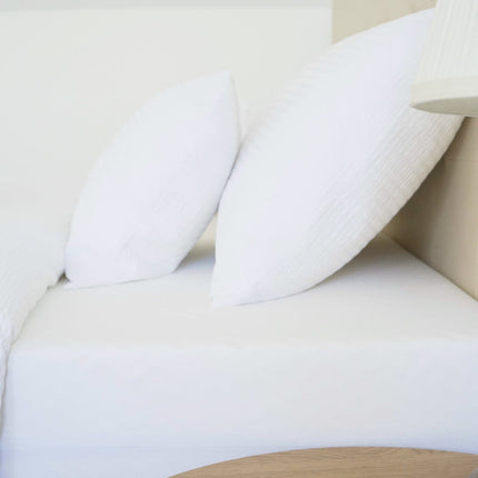 Krepp párna-, paplanhuzat – 100% Pamut – Fehér - áthajtós - 130 gr/m2