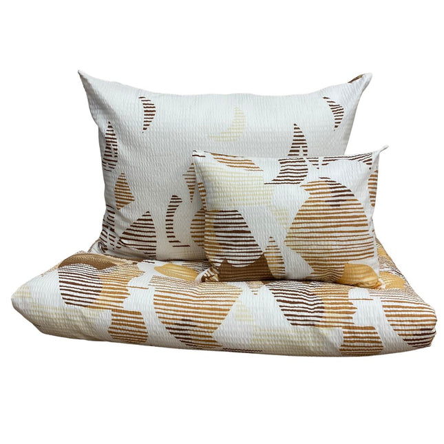 Krepp ágyneműhuzat garnitúra 3 db-os - Földszínek