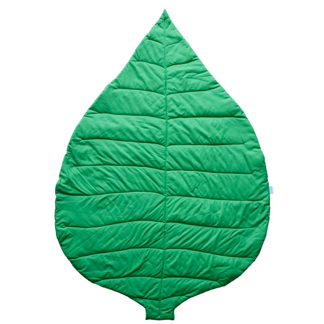 Falvevél gyerek játszószőnyeg és takaró - sötétzöld