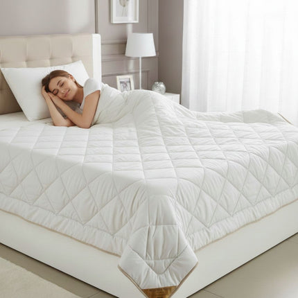 Fehér - Gyapjú 4 évszak paplan - 140x200 cm