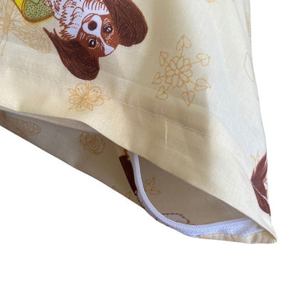 Pamut kispárnahuzat - Fekvő kutyás