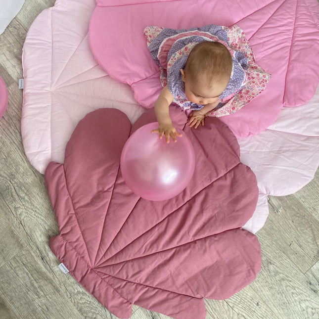 Kagyló gyerek játszószőnyeg és takaró - mályva