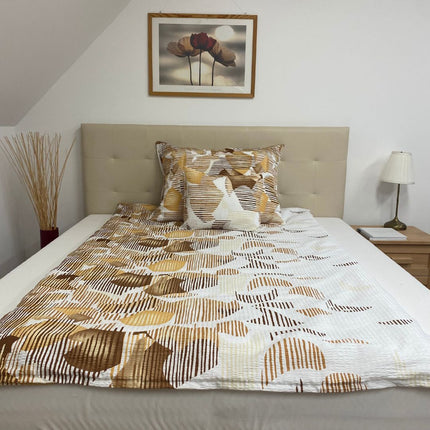 Krepp ágyneműhuzat garnitúra 3 db-os - Földszínek