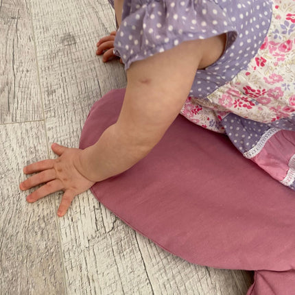 Kagyló gyerek játszószőnyeg és takaró - mályva