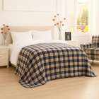Barna/szürke kockás pléd - 150x200 cm