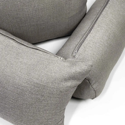 Díszpárna - 3db-os párnaszett, betéttel - cipzáros - Szürkésbarna