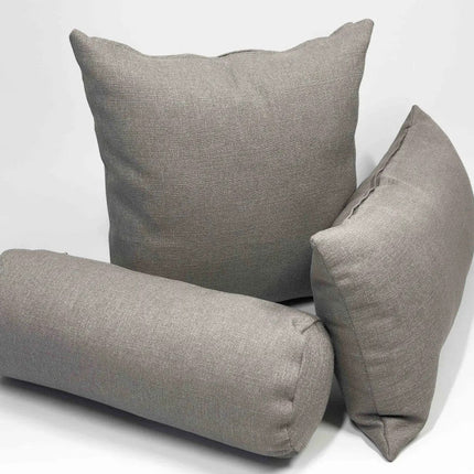 Díszpárna - 3db-os párnaszett, betéttel - cipzáros - Szürkésbarna