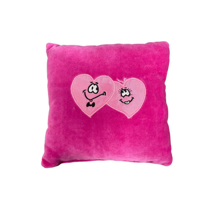 Szívecskés díszpárna - plüss - kicsi