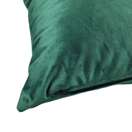 Mohazöld bársony téglalap díszpárna - betéttel - 30x60 cm