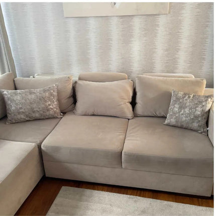 Dekor ezüstös díszpárna - 40x60 cm