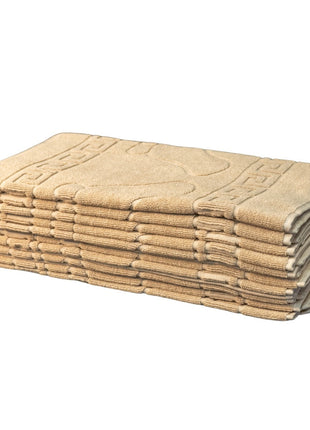 Szállodai Frottír Kádkilépő – Bézs Tappancsos – Prémium Minőség – 600 g/m²