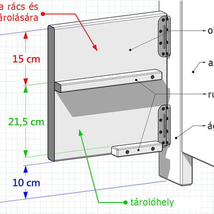 Ela bükk ágy két oldalfával és ágyneműtartóval
