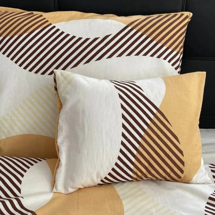 Flanel kispárnahuzat - Bézs/fehér