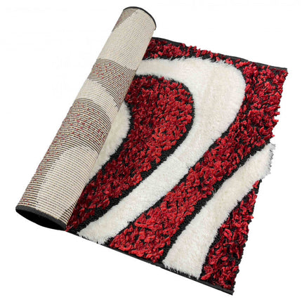 Piros-fehér hullámos futószőnyeg