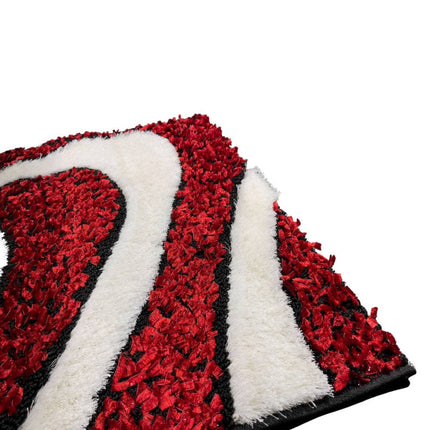 Piros-fehér hullámos futószőnyeg