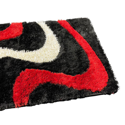 Színes-hullámos hosszú szálú futószőnyeg