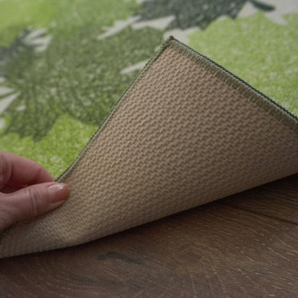 Lábtörlő - Levél mintás - Zöld