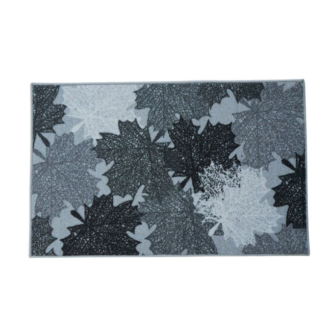 Lábtörlő - Levél mintás - Szürke