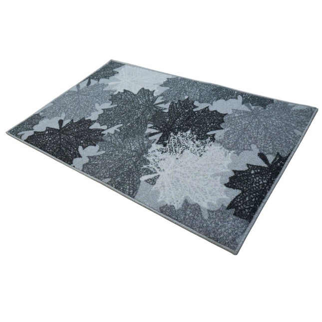 Lábtörlő - Levél mintás - Szürke