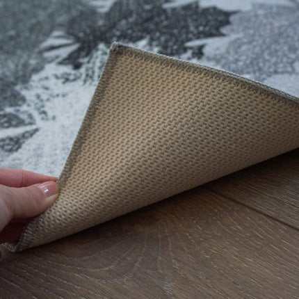 Lábtörlő - Levél mintás - Szürke