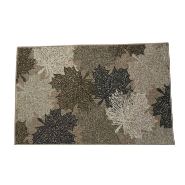 Lábtörlő - Levél mintás - Bézs