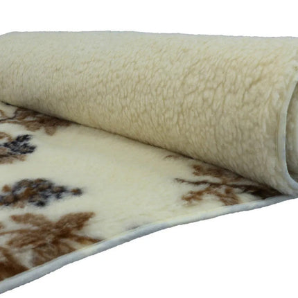 Gyapjú alsó takaró (derékalj) mintás kétoldalas - 520 gr/m2-90x200 cm