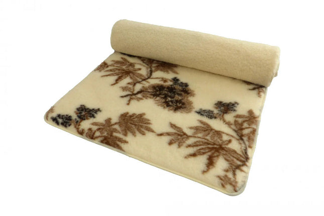 Gyapjú alsó takaró (derékalj) mintás kétoldalas - 520 gr/m2-90x200 cm