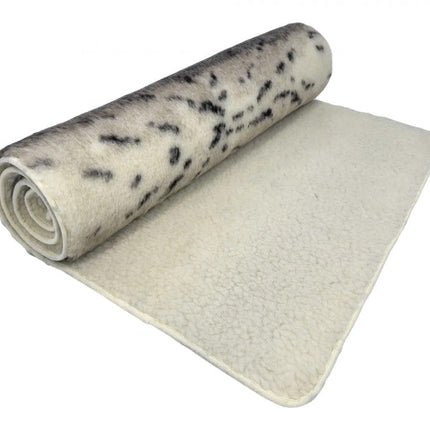 Gyapjú dupla alsó takaró (derékalj) kétoldalas-Hiúz mintás - 550 gr/m2 - (180x200 cm)