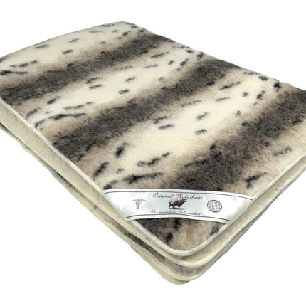 Gyapjú dupla felső takaró kétoldalas -Hiúz mintás - 550 gr/m2 - (220x200 cm)