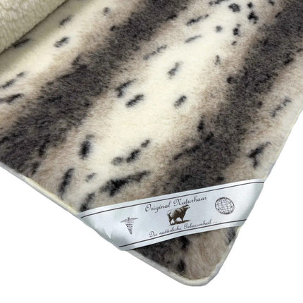 Gyapjú dupla felső takaró kétoldalas -Hiúz mintás - 550 gr/m2 - (220x200 cm)