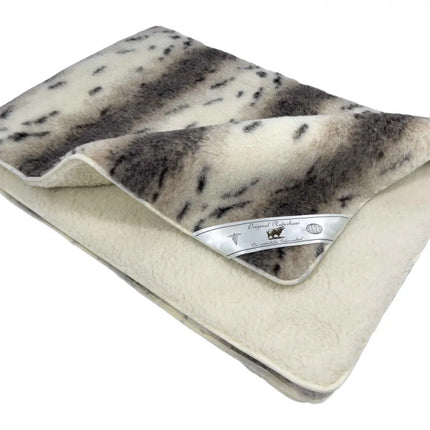 Gyapjú dupla felső takaró kétoldalas -Hiúz mintás - 550 gr/m2 - (220x200 cm)