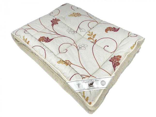 Merino Gyapjú-pamut téli paplan - Bézs/leveles