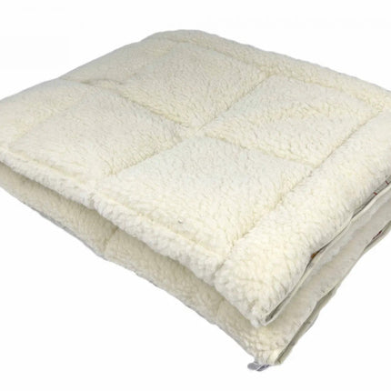 Merino Gyapjú-pamut téli paplan - Bézs/leveles