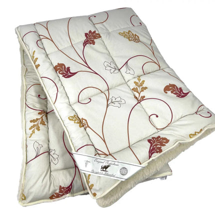 Merino Gyapjú-pamut téli paplan - Bézs/leveles