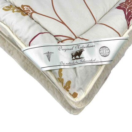 Merino Gyapjú-pamut téli paplan - Bézs/leveles