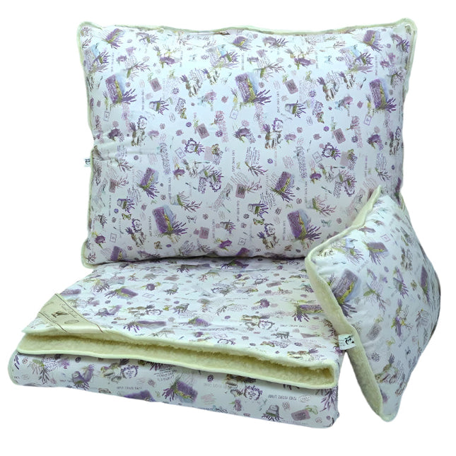 Gyapjú-pamut garnitúra (3 részes) - Levendulás