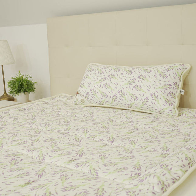 Gyapjú-pamut nyári garnitúra (2 részes) - Levendulás