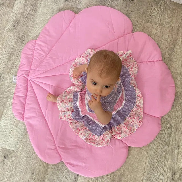 Kagyló gyerek játszószőnyeg és takaró - sötétrózsaszín