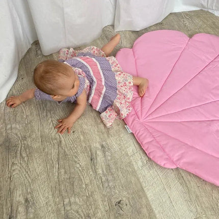 Kagyló gyerek játszószőnyeg és takaró - sötétrózsaszín