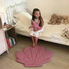 Kagyló gyerek játszószőnyeg és takaró - mályva