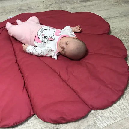 Kagyló gyerek játszószőnyeg és takaró - málna