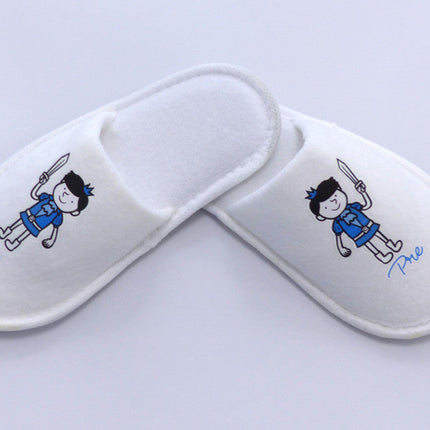 Hotel eldobható herceg mintás gyerek papucs - Prémium minőség!